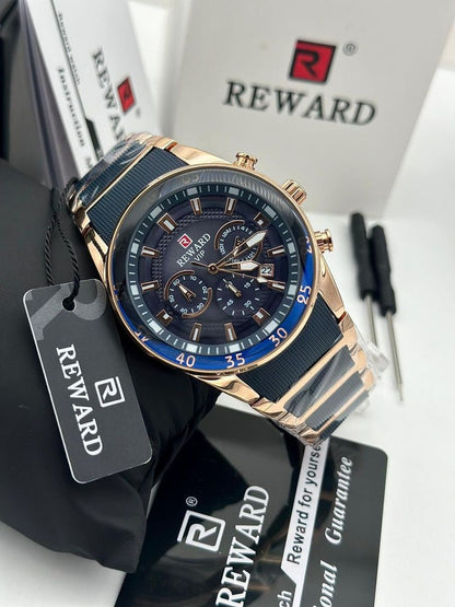 REWARD VIP CRONÓGRAFO DORADO Y AZUL OSCURO