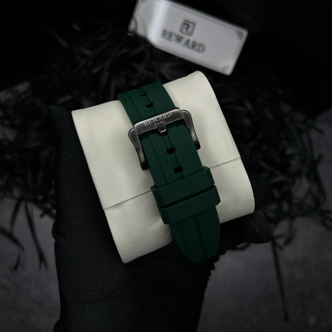 REWARD VIP MONACO GREEN 44 MM CON CRONÓGRAFO ELEGANTE Y ORIGINAL